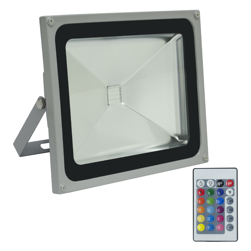 Reflector Led 50W Multicolor con Control | Almacenes Boyacá .:variedad ...