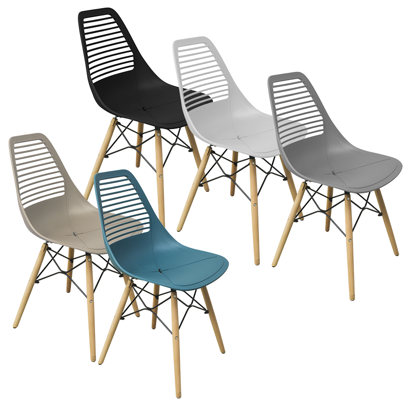 Silla Orb con Patas de Madera Turquesa
