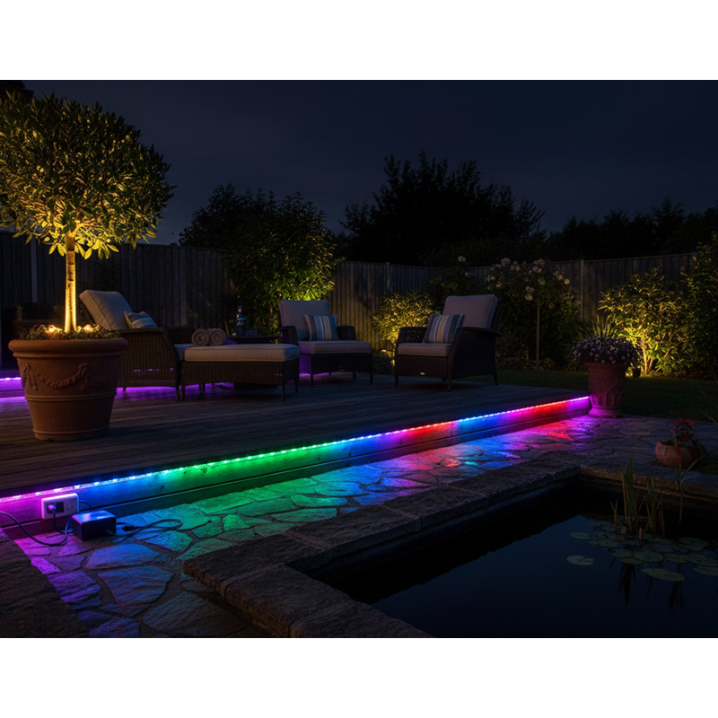 Cinta LED Directa de 5m RGB IP65 Con Control y Driver