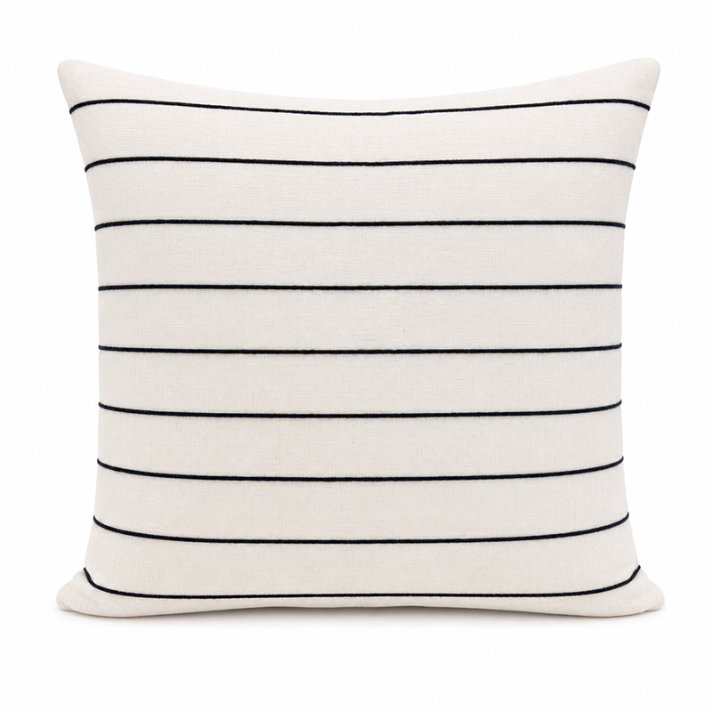 Cojín Studio Noir Rayas Blanco con Negro 45x45cm