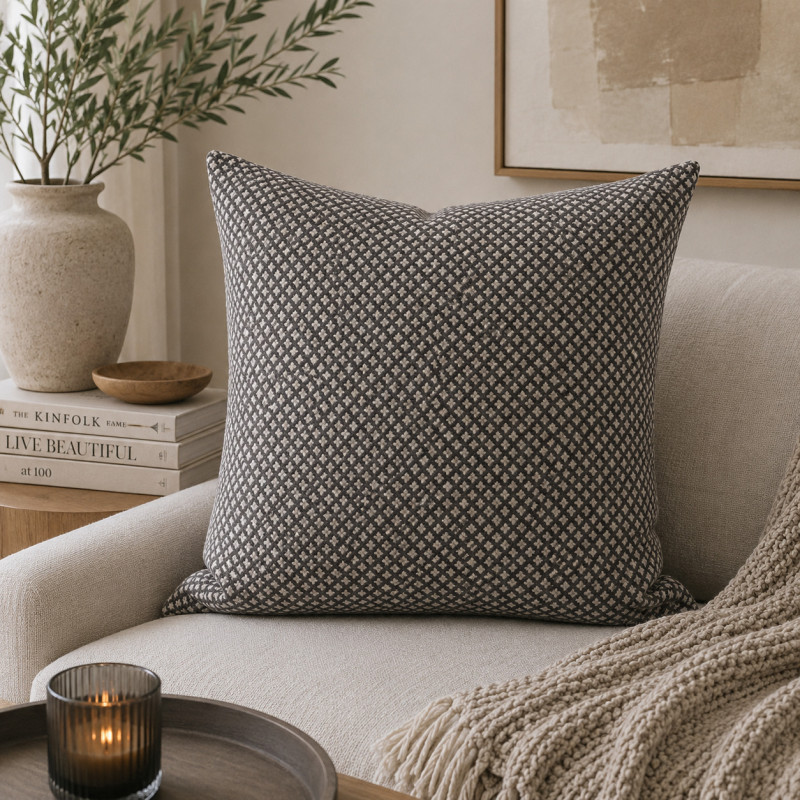 Cojín Fluffy Gris Bosque Milano 60x60cm