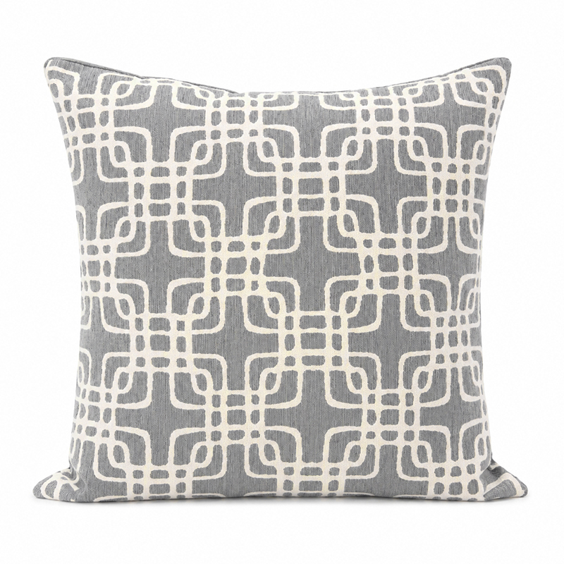 Cojín Fluffy Gris Crudo Estampado 60x60cm