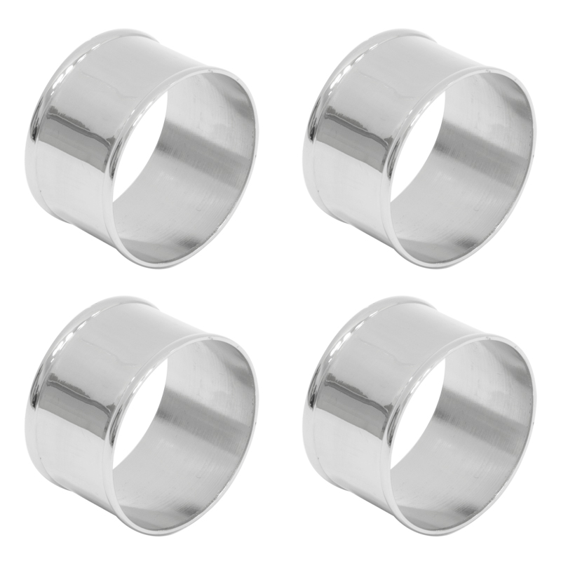 Porta Servilletas Anillo Servilleteros Set X 2 Flor Plata