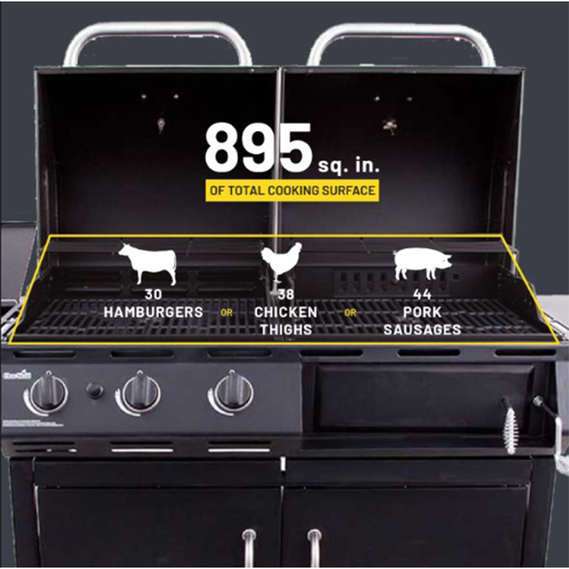 BBQ Deluxe a Carbón y a Gas Char-Broil