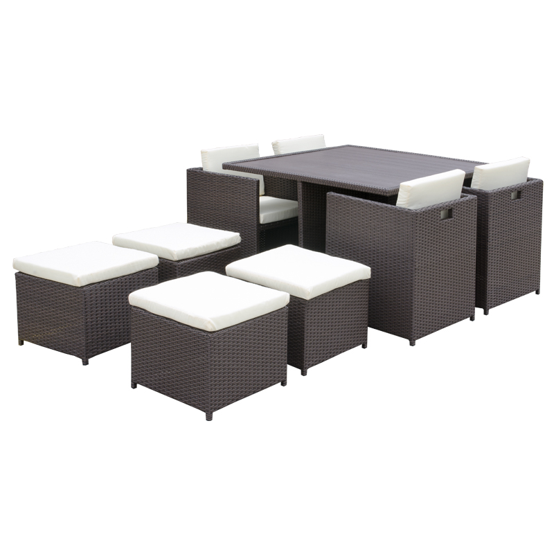 Comedor de Patio Wards Wengue de 9 Piezas