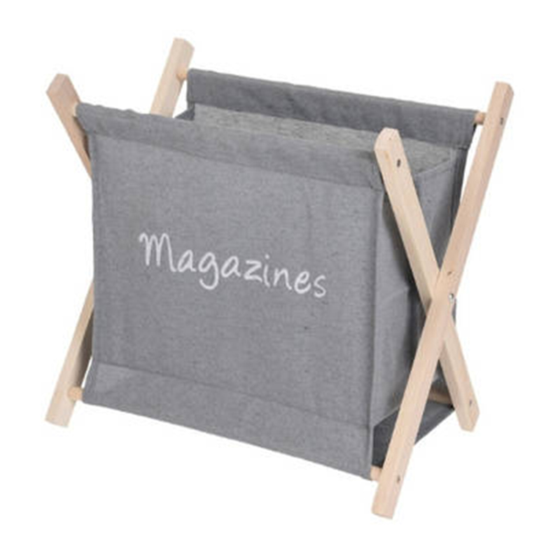 Porta Revista de Tela y Madera