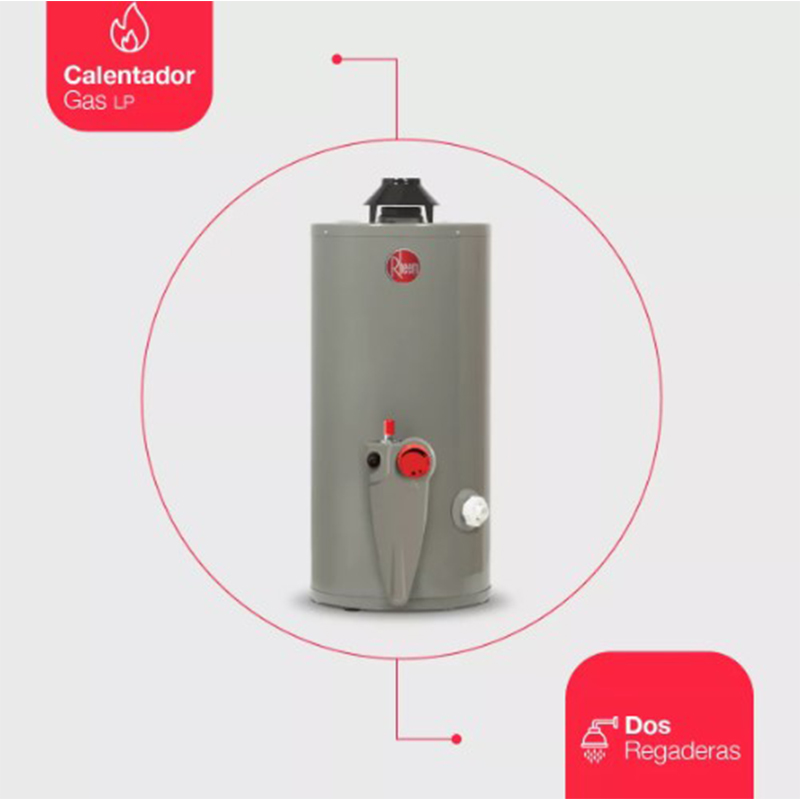 Calentador de Agua 20 Galones a Gas Rheem