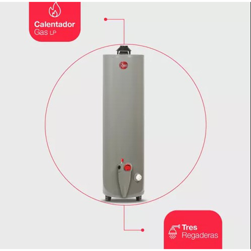 Calentador de Agua 30 Galones a Gas Rheem