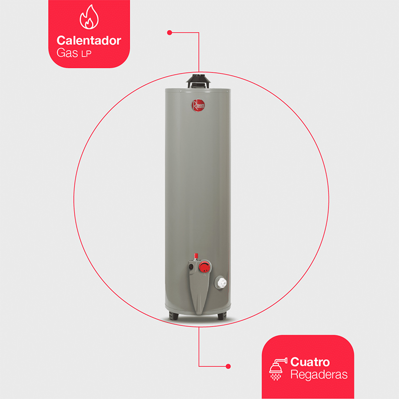 Calentador de Agua 40 Galones a Gas Rheem