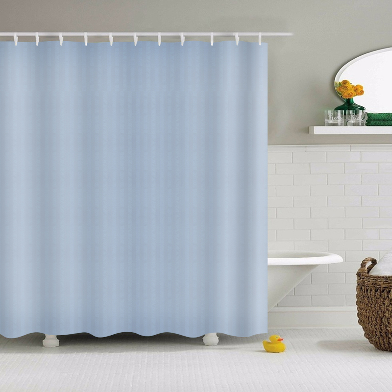 Cortina de Tela para Baño Linen Celeste 180x180cm