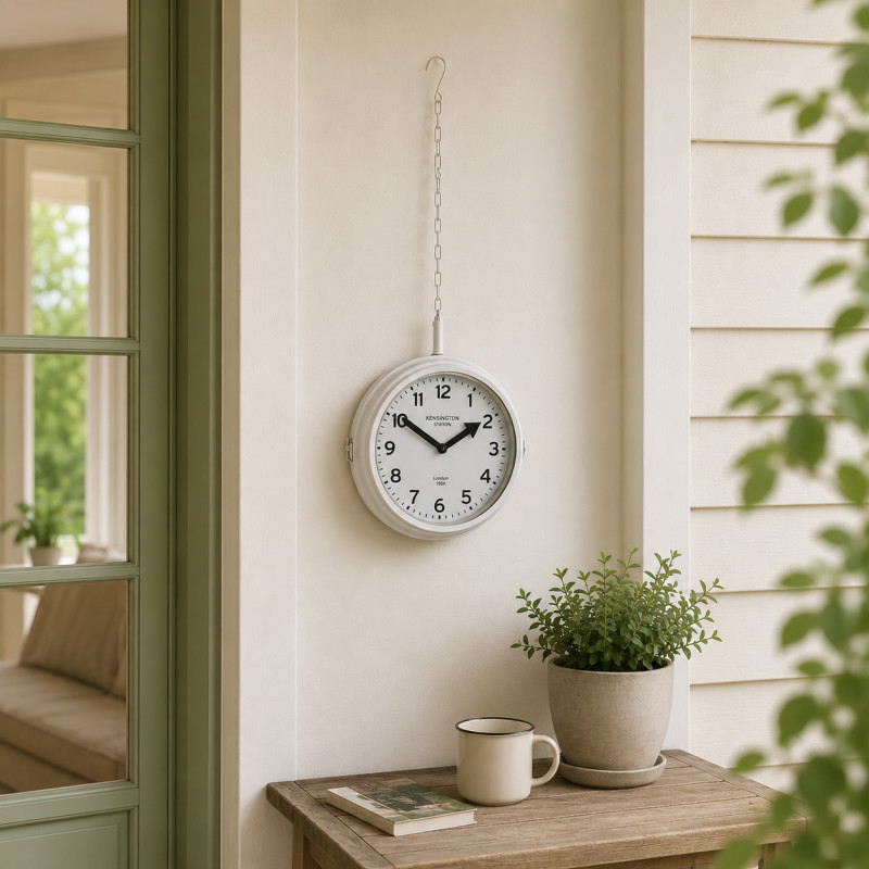 Reloj Colgante Station Blanco