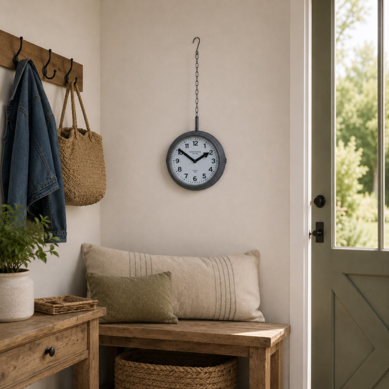 Reloj Colgante Station Gris