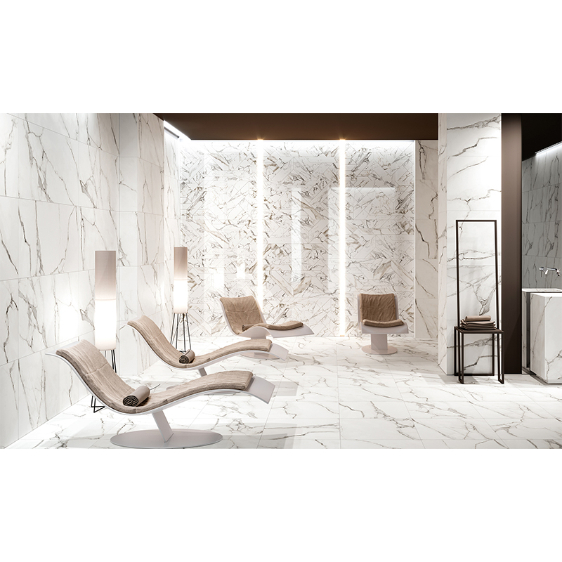 Piedra Sinterizada White Beauty Mat 162x324cm de 12mm Hecho en Italia