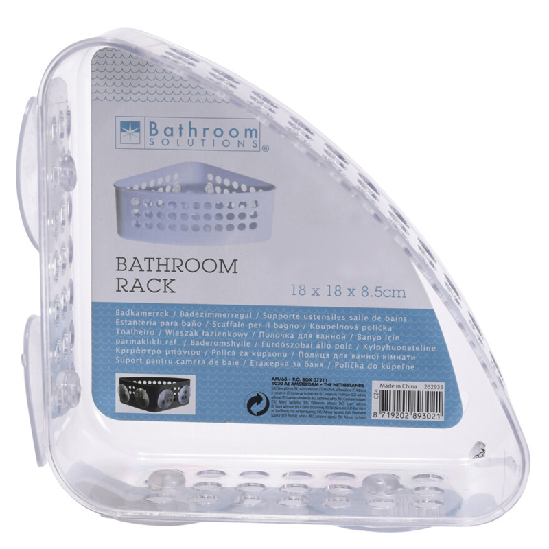 Repisa Esquinera Transparente para Baño 