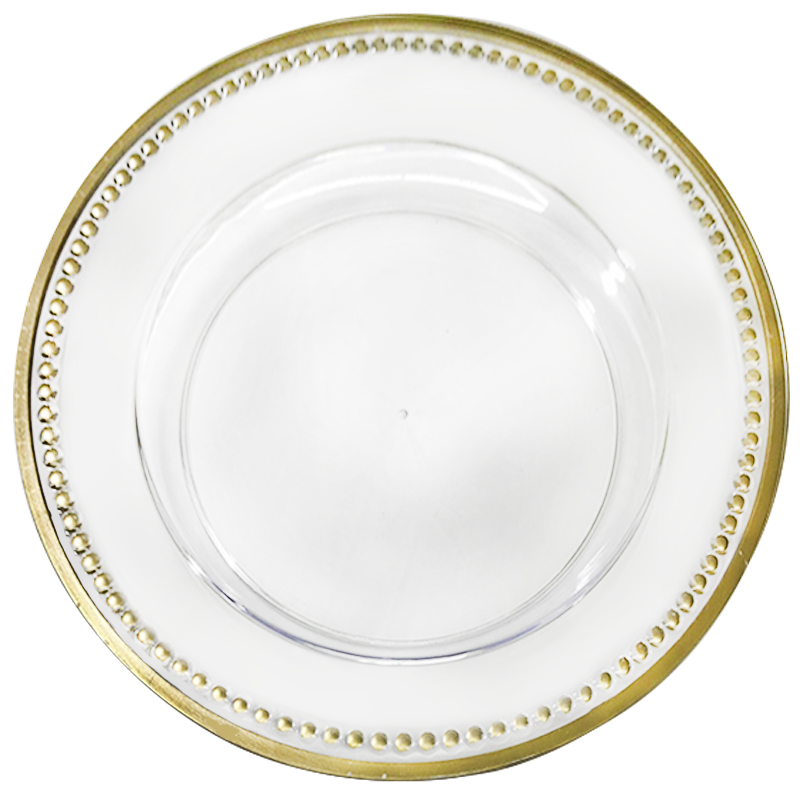 Juego de 18 platos de porcelana blanca Filo de Oro