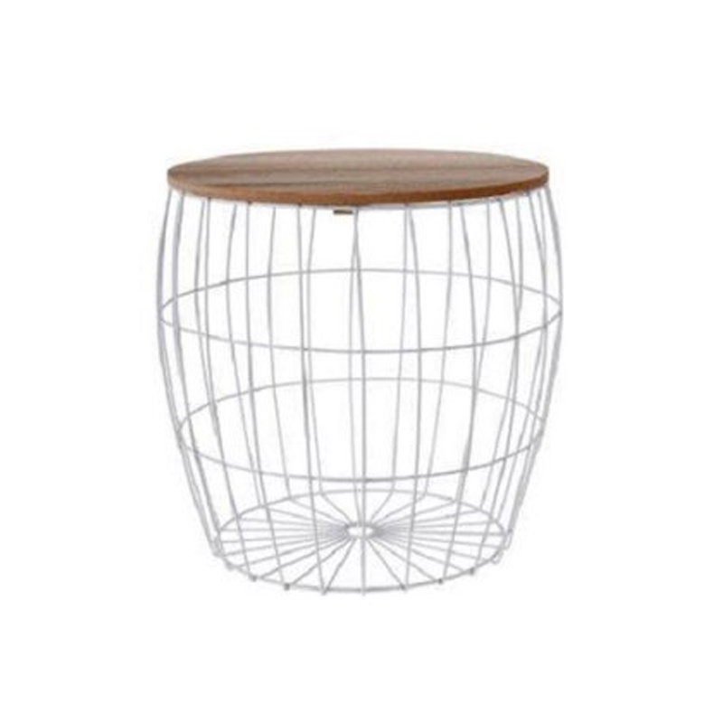 Mesa de Madera y Alambre 35x35cm