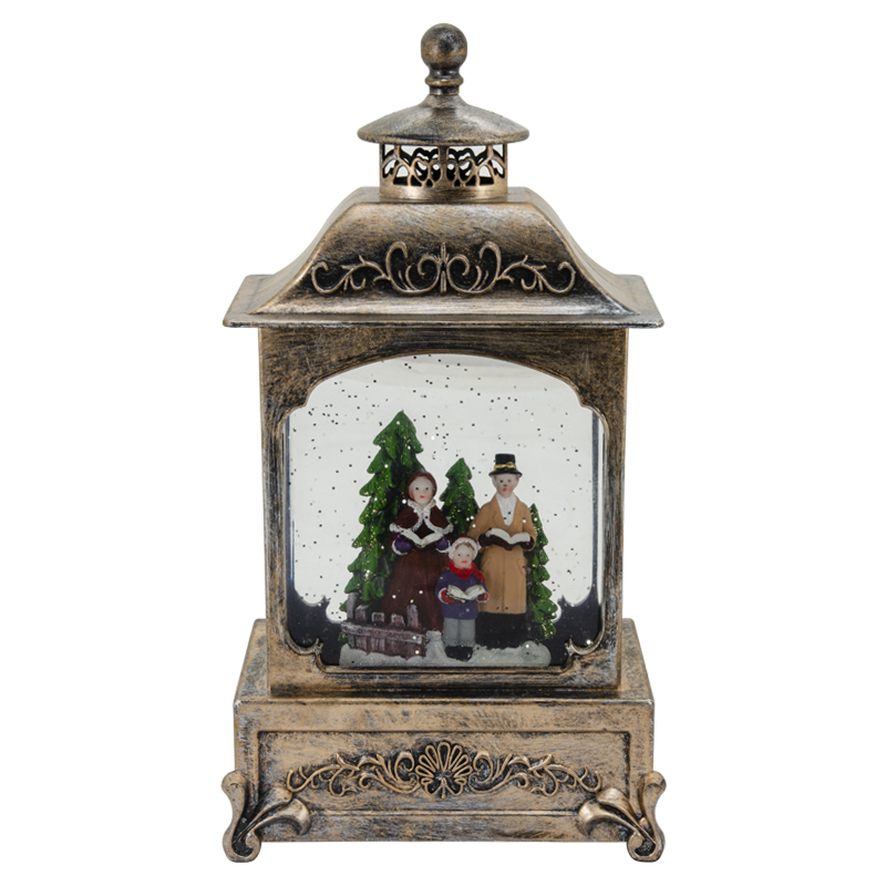 Farol con Nieve y Luz Led