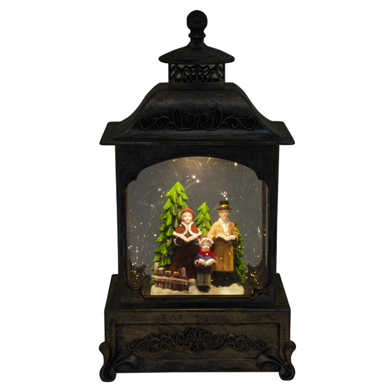 Farol con Nieve y Luz Led