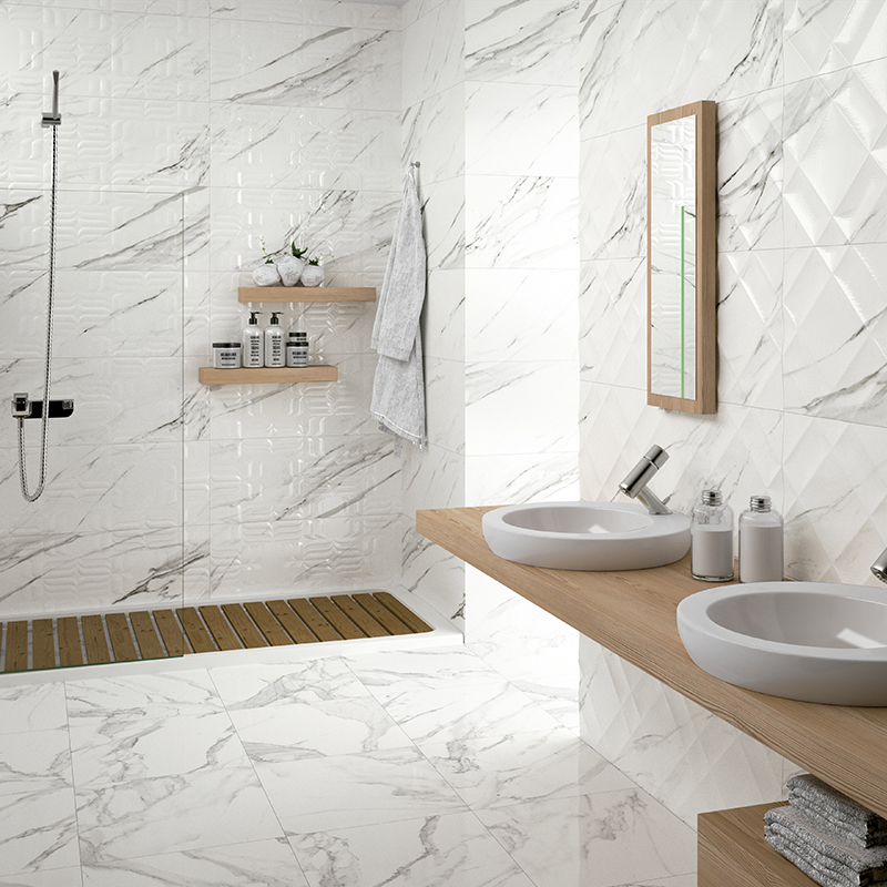 Cerámica Calacatta Decor Damasc 33x100cm Hecha en España