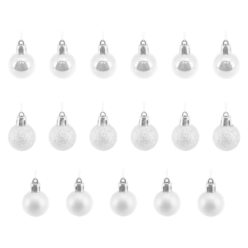 Bolas Blanca para Árbol 3cm 17 Piezas