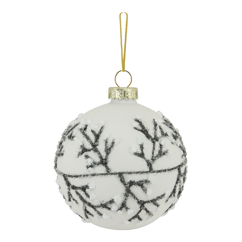 Bola Lovely Christmas Blanca 8cm