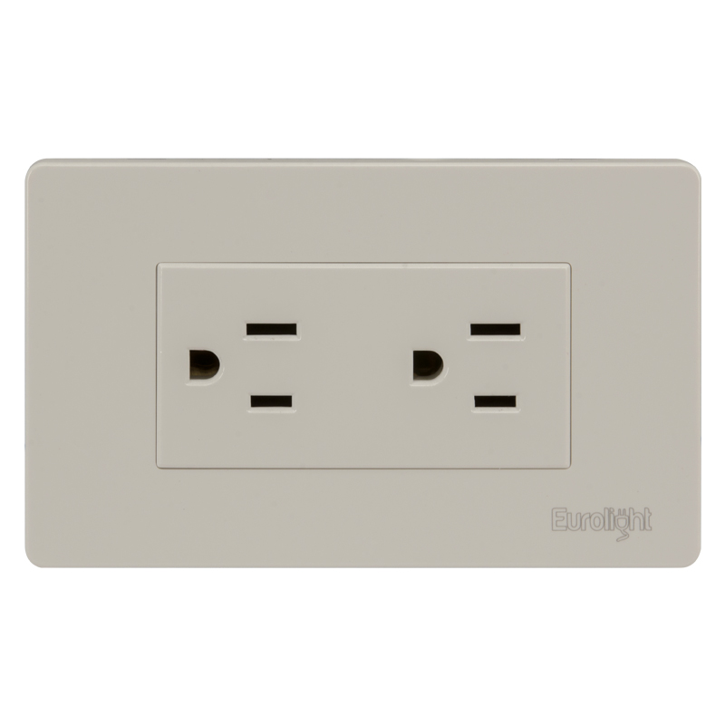 Tomacorriente Polarizado Doble Volga Beige