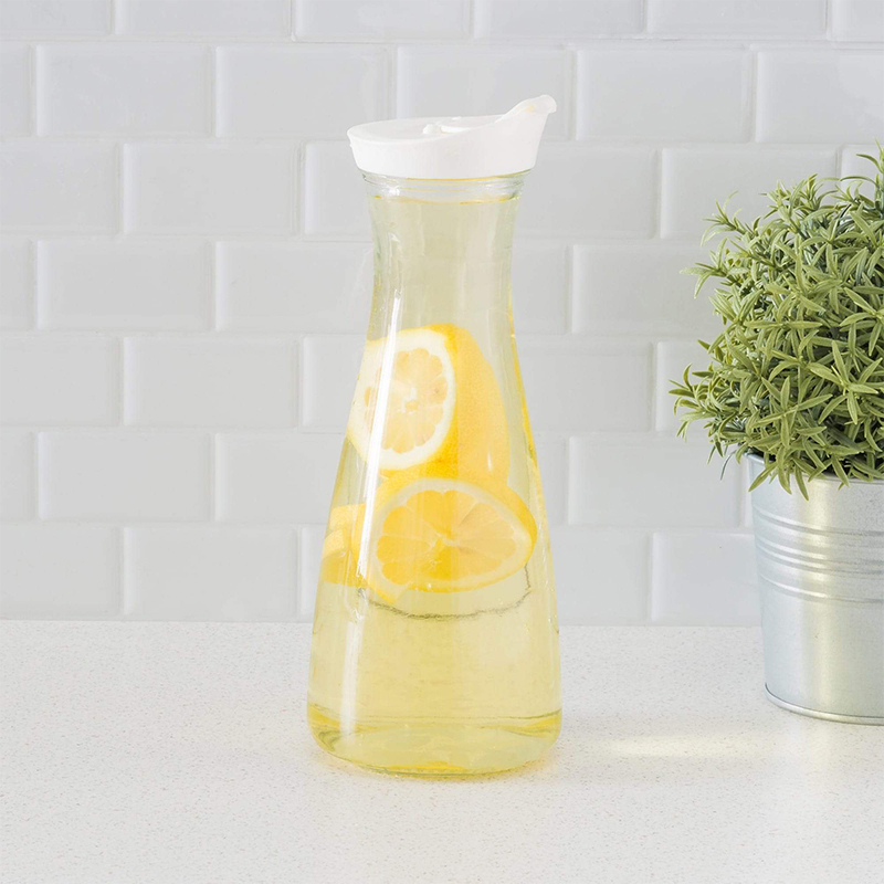 Jarra de Vidrio 1 Litro con Tapa Plástica Home Basic