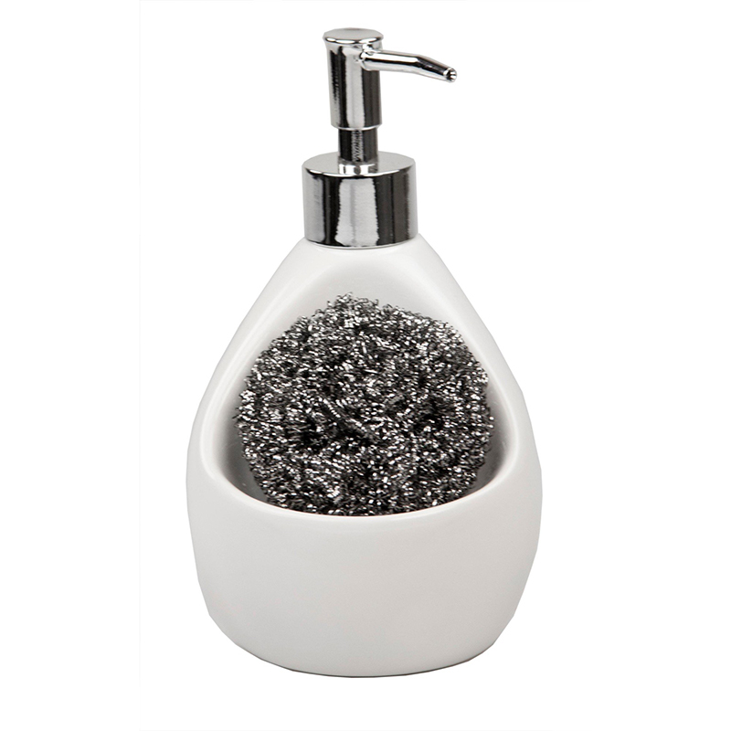 Dispensador de Jabón Líquido con Esponja Home Basics