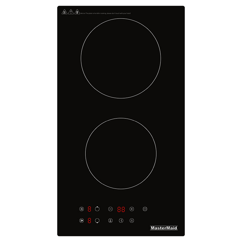 Cocina de Inducción con 2 Quemadores Vitrocerámica Touch de 30.5x51cm  Mastermaid