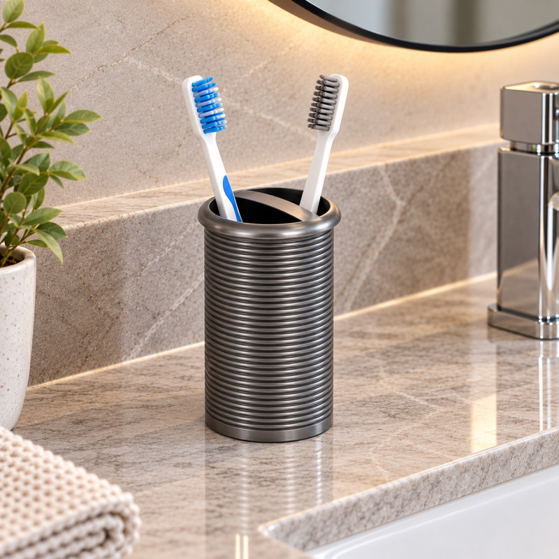 Porta Cepillo Reid Gris InterDesign