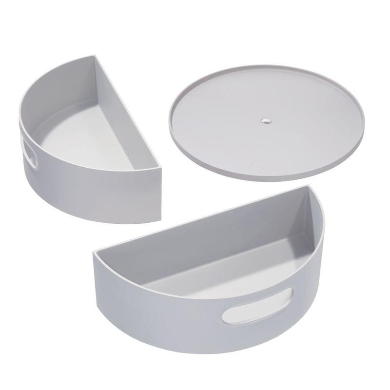 Organizador para Especies 2 Compartimentos Giratorio Interdesign