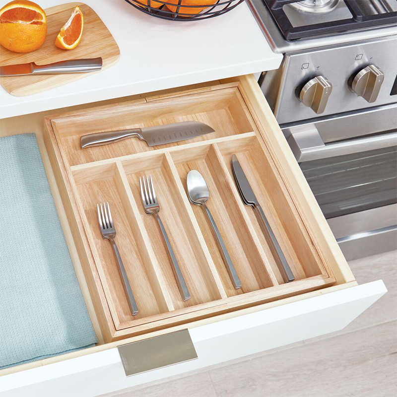 Organizador de Madera para Cubiertos 7 Compartimentos