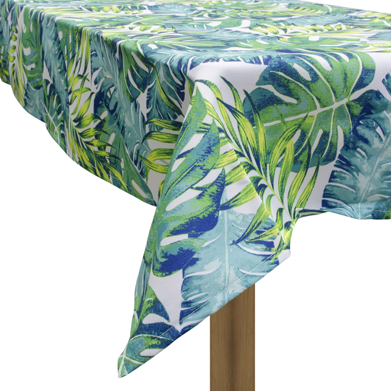 Mantel de Tela Hojas Verdes 180x180cm