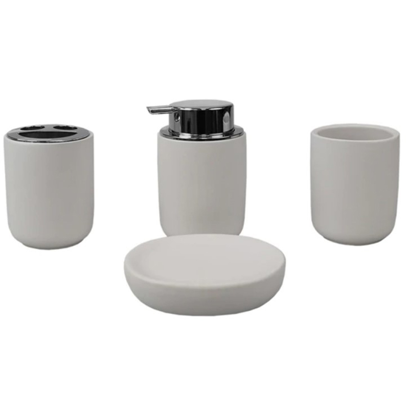 Accesorios de Baño Luxem 4 Piezas Blanco Home Basic