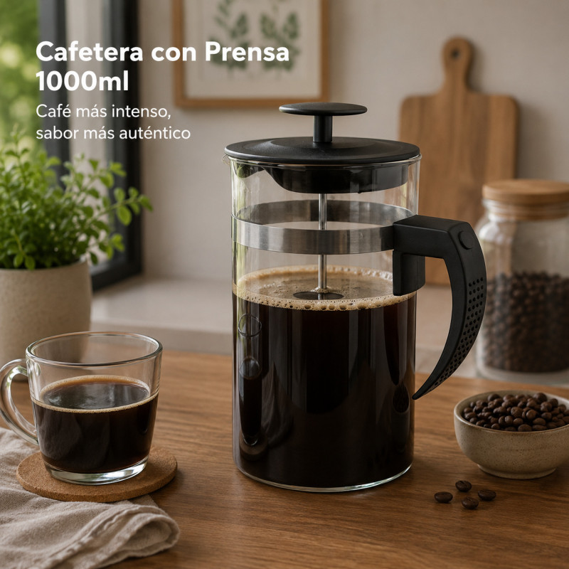 Cafetera con Prensa 1000ml