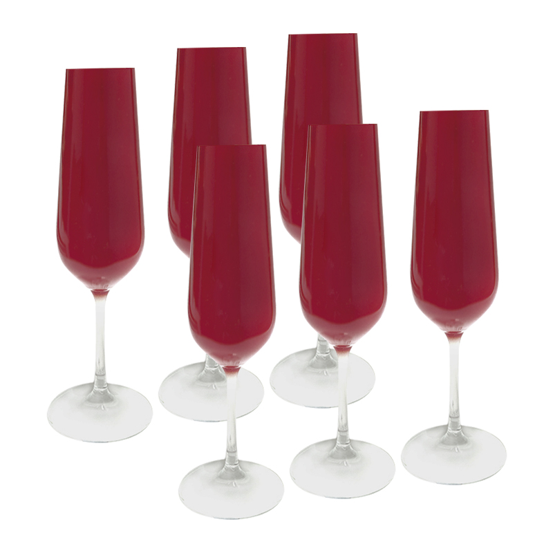 Copa para Champagne Sandra Red Bowl 200ml 6 Unidades