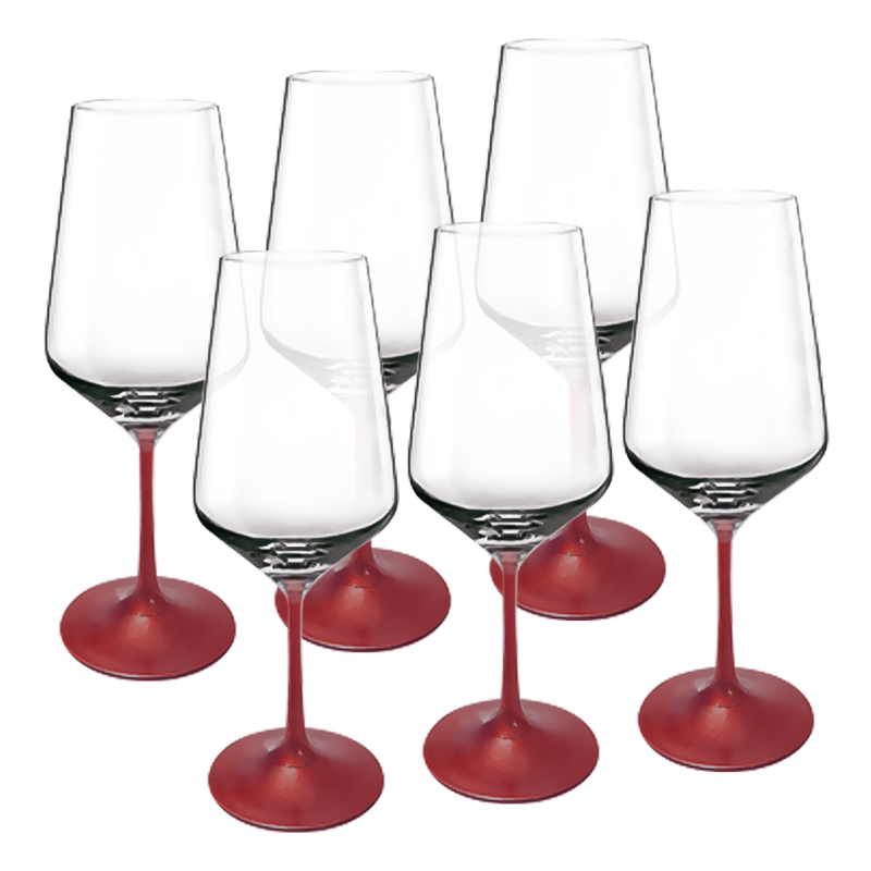 Copa para Vino Sandra Red Stem 350ml 6 Unidades