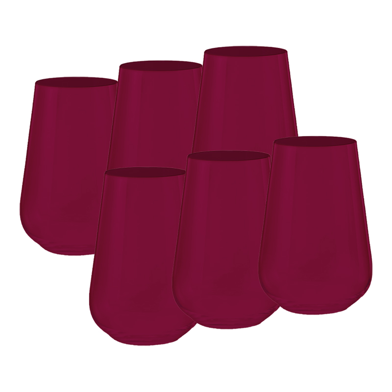 Vaso Sandra Red 380ml 6 Unidades