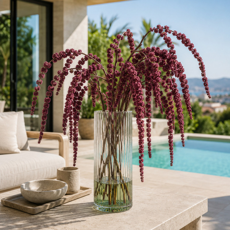 Flor Amaranthus Spray Morada 90cm