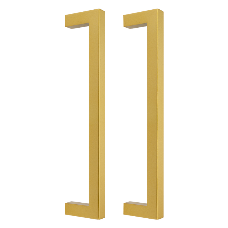 Manillón Doble para Puerta de Vidrio y Madera 19x300mm Oro