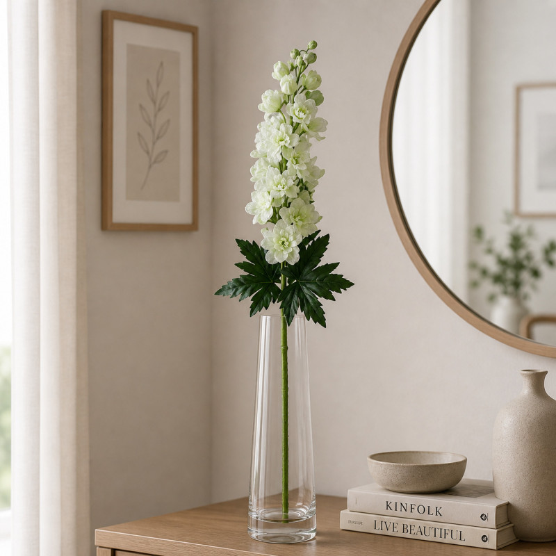 Flor Delphinium Verde 88cm