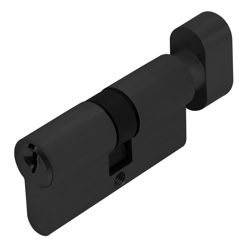 Cilindro Dormitorio Negro Mate 60mm AYB