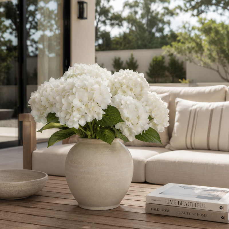 Flor Hydrangea Blanca 50cm