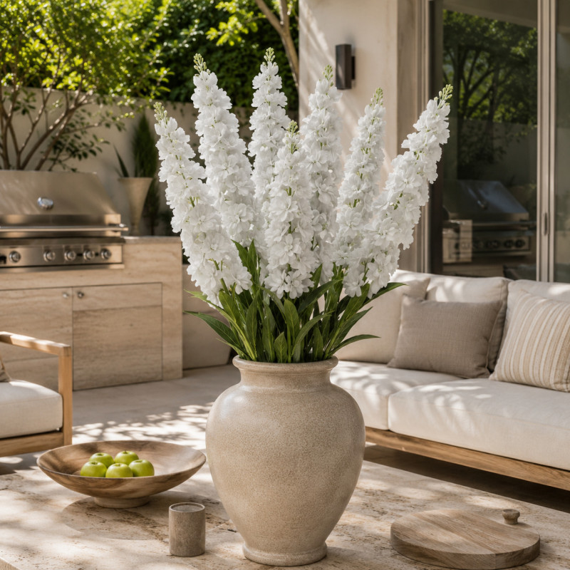 Flor Delphinium Blanca 93cm