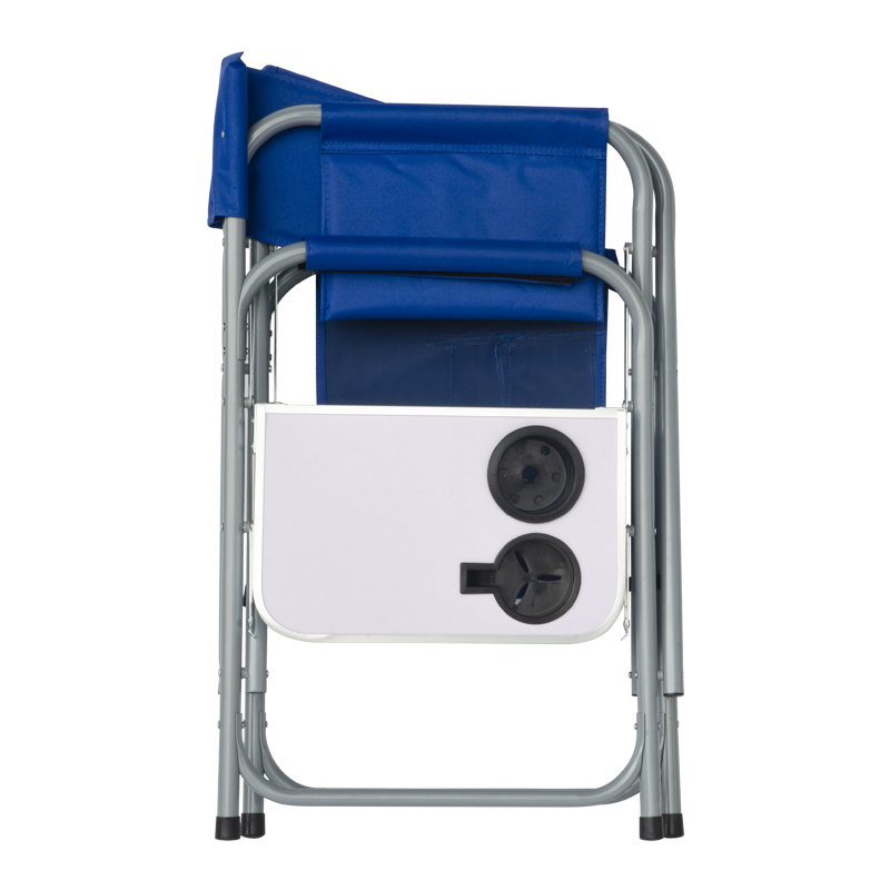 Silla de Playa con Mesa Plegable Azul