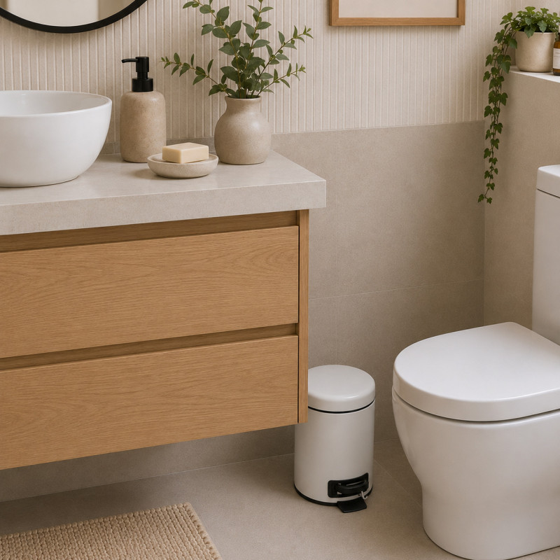 Tacho de 3 Litros Tundra Crema con Pedal 