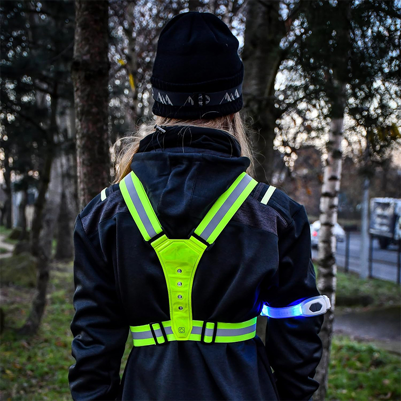 Luz LED Para Correr Con 7 Luces Frontales - 500 Lúmenes, 3 Modos, Impermeable, Cinta Reflectante, Ideal Para Senderismo Y Running Nocturno