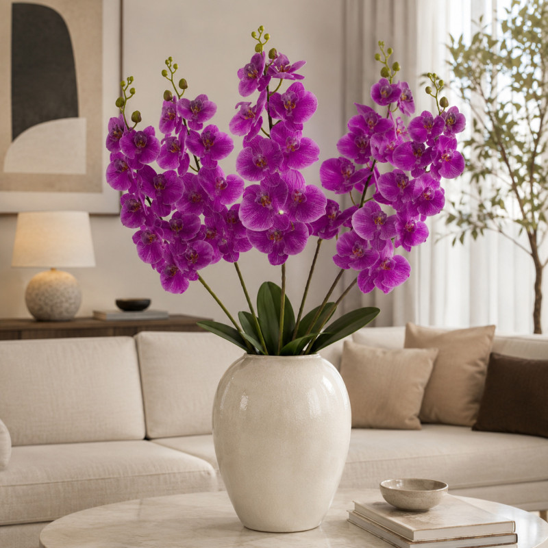 Flor Orquídea Gigante Fucsia 104cm