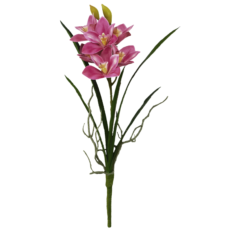 Flor Orquídea Rojo Claro 55cm
