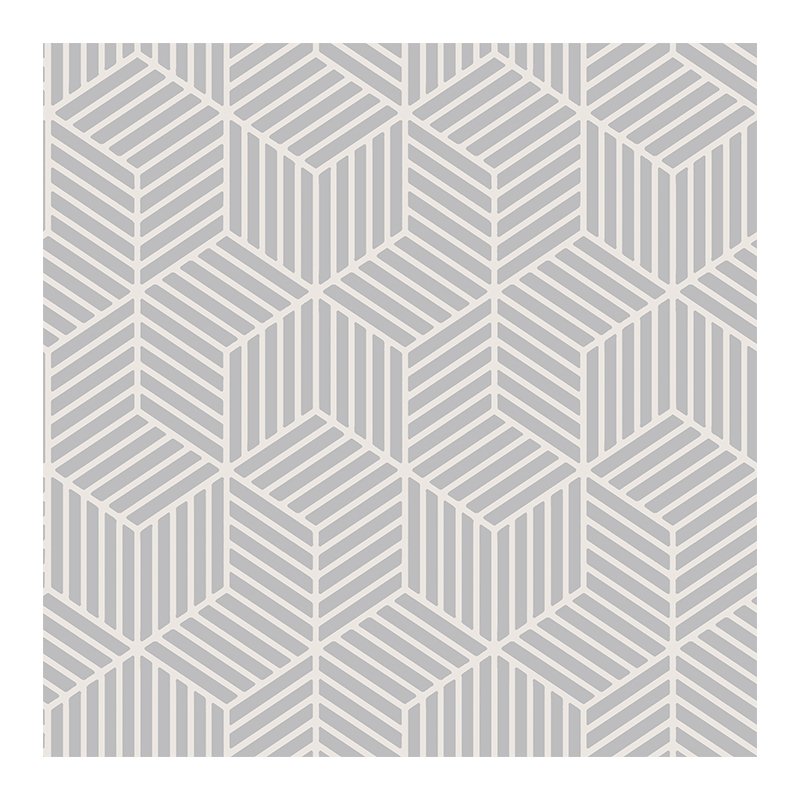Papel Tapiz Cubic Gris 
